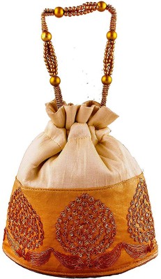 Dms Retail Rajasthani Potli Bag For Wedding For Women And Girls Off White Potli