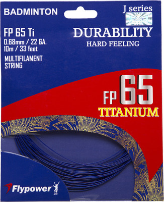 

flypower FP 65 TITANIUM 0.68 Badminton String - 10 m(Black, Yellow)