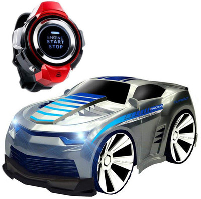 

Akshat Voice-activated RC Car, CEStore 2.4GHz Smart Watch Voice Command Toy Remote Car w/ Spin Out & Demo Function, Speed Race By English Speaking, 5 Button Control Modes + 8 Voice-Activated Modes-Silver(Grey)