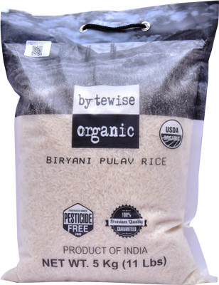 

bytewise organic White Long Grain Aged Basmati Rice Basmati Rice (Long Grain, Polished)(5 kg)
