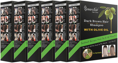 

Swarzstar dark brown color shampoo 6 box 30 pouch(125)