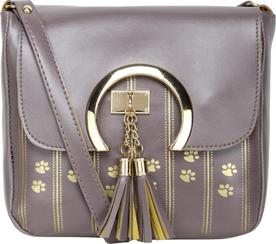 

talat fashion Girls Casual Grey PU Sling Bag