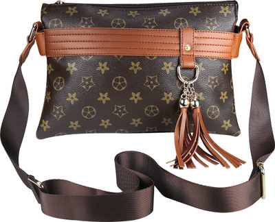 

minaar Women Evening/Party, Casual, Formal Brown Leatherette Sling Bag