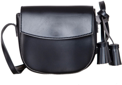 

peaubella Girls Casual Black Synthetic Leather Sling Bag