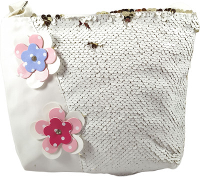 

SB Girls Casual, Evening/Party White PU, Rexine Sling Bag