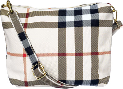 

Arete Women Casual White Synthetic Leather Sling Bag