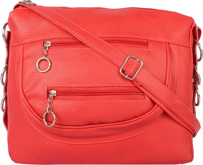 

SAHAL Girls Casual Red PU Sling Bag
