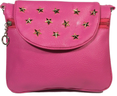 

VeePlay Women Evening/Party, Casual Pink Leatherette Sling Bag