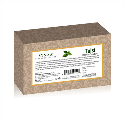 

Synaa Tulsi Handmade Soap for Hydrated Glowing Skin, Enriched with Tulsi (Pack of 6)(600 g, Pack of 6)