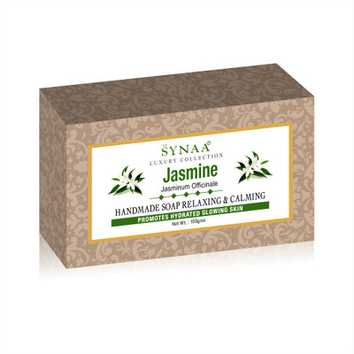 

Synaa Jasmine Handmade Soap for Hydrated Glowing Skin, Enriched with Jasmine (Pack of 6 )(600 g, Pack of 6)