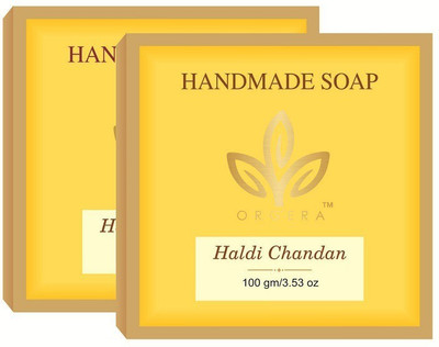 

org'era handmade soap haldi chandan(200 g, Pack of 2)