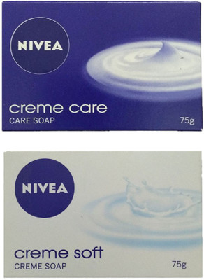 

Nivea 4 CREAM CARE SOAP 75GM+ 4 CREAM SOFT CREAM SOAP75GM(75 g, Pack of 8)