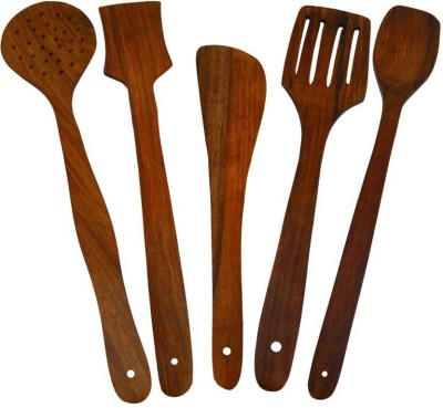 Aafiya handicrafts Af0291 Wood Serving Spoon Set(Pack of 5)