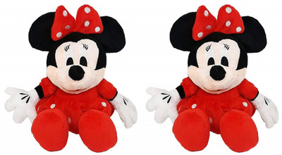 CREATIVEVILLA CUTE STUFFED COMBO RED MINNIE MOUSE SOFT TOY CVST1010210102 - 30 cm(Multicolor)