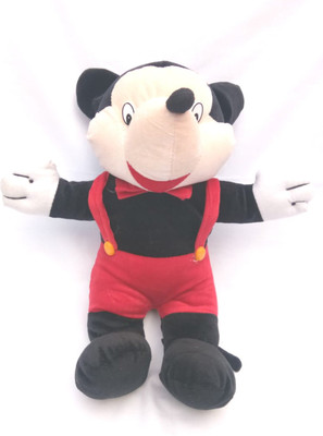 

customer delight soft and cute Mickey mouse (soft toy) - 36 cm(Black and red)