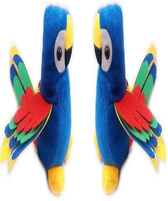 

fabbud CUTE BLUE MUSICAL PARROT STUFFED PLUSH SOFT TOY - 20cm (Multicolor) - 20 cm(Multicolor, Blue), Blue;multicolor
