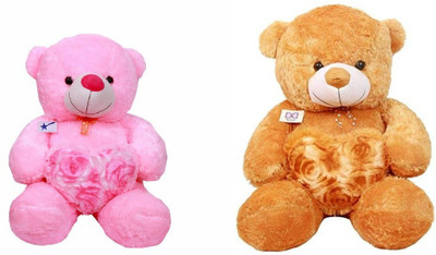 

Agnolia Soft Spongy huggable pink and brown Teddybear - 75 cm(Brown)