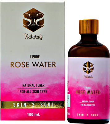 

S2S Naturals I’Pure Rose Water/Gulab jal, Natural, Chemical Free, 100% steam distilled (GLASS BOTTLE with spray)(100 ml)