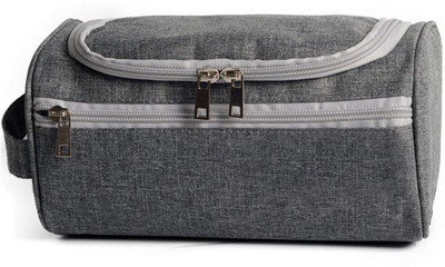 

House of Quirk Hanging Toiletry Bag Organizer & Bathroom Storage Dopp Kit with Hook for Travel Accessories (Dark Grey)(Grey)