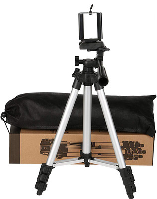 

Casadomani Tripod-3110 Portable Adjustable Foldable Aluminum Lightweight Mobile Phone Camera DSLR/SLR Digital Camera Stand With Three-Dimensional Head & Quick Release Plate For Video Cameras and mobile Tripod with Mobile Clip Monopod, Tripod(Silver, Black