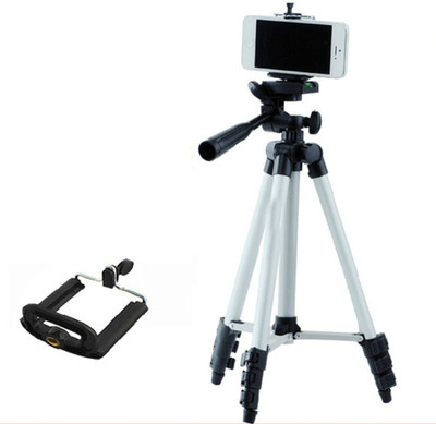 

Casadomani Tripod-3110 Portable Foldable Aluminum Lightweight Mobile Phone Camera DSLR/SLR Digital Camera Camcorder Stand With Three-Dimensional Head & Quick Release Plate For Video Cameras and mobile Tripod with Mobile Clip Monopod, Tripod(Silver, Black,