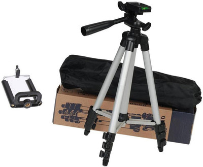 

ALONZO Tripod-3110 40.2 Inch Portable Camera Tripod With Three-Dimensional Head & Quick Release Plate Tripod(Silver, Supports Up to 1500 g)