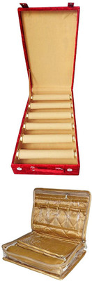 

Aditi Collection combo of new desinger 6roll bangle box with Satin jewellery Pouch vanity box Vanity Box(Multicolor)