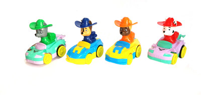 

TALKING GANESHA Paw Patrol Friction Die Cast Car Set of 4 Toy For Kids - Multicolor(Multicolor)