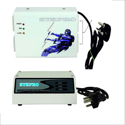 

Syspro Refrigerator Voltage Stabilizer and Garrison Stabilizer for LED Upto 45 Inch with Panasonic Power Cord and Socket/with 2 Years Warranty (Combo)(White)