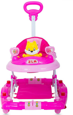 

Baybee Musical Walker & Rocker With Parent Rod(Pink)
