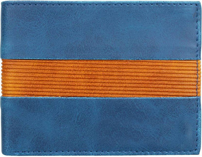 WALLETIN Men Blue Artificial Leather Wallet(5 Card Slots)