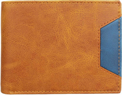 

SAMTROH Men Blue Artificial Leather Wallet(5 Card Slots), Tan