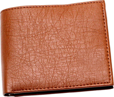 zarsha Men Tan Artificial Leather Wallet(10 Card Slots)