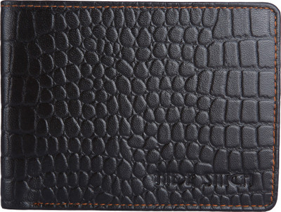 

Hidestitch Men Black, Tan Genuine Leather Wallet(4 Card Slots), Black -05