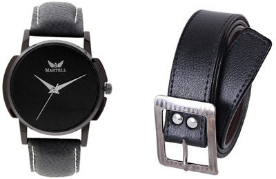 

Martell Belt, Analog Watch Combo(Black)