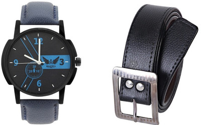 

Martell Belt, Analog Watch Combo(Black)