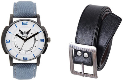 

Martell Belt, Analog Watch Combo(Black)