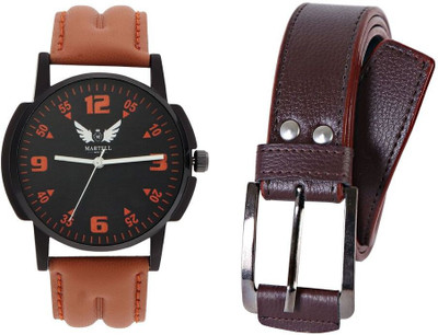 

Martell Analog Watch Combo(Brown)