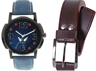 

Martell Analog Watch Combo(Brown)