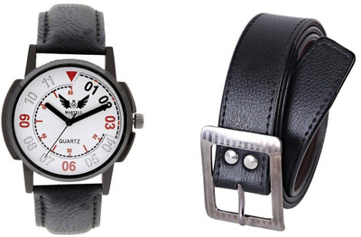 

Martell Belt, Analog Watch Combo(Black)
