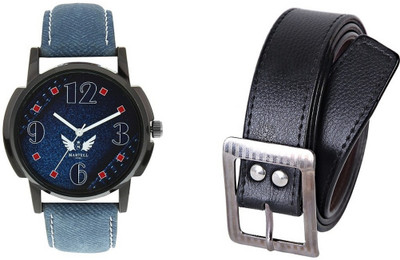 

Martell Belt, Analog Watch Combo(Black)