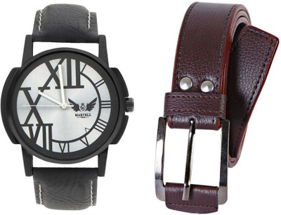 

Martell Analog Watch Combo(Brown)