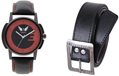 

Martell Belt, Analog Watch Combo(Black)