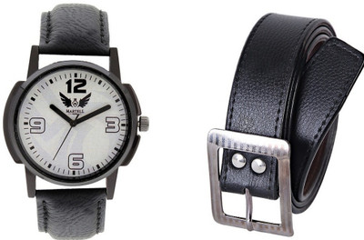 

Martell Belt, Analog Watch Combo(Black)
