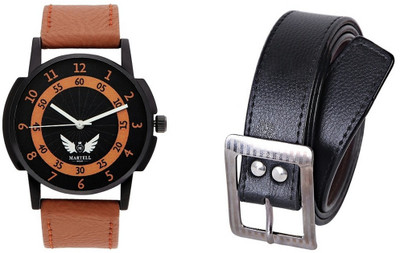 

Martell Belt, Analog Watch Combo(Black)