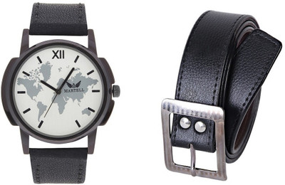 

Martell Belt, Analog Watch Combo(Black)
