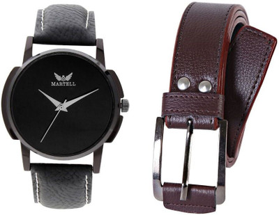 

Martell Analog Watch Combo(Brown)