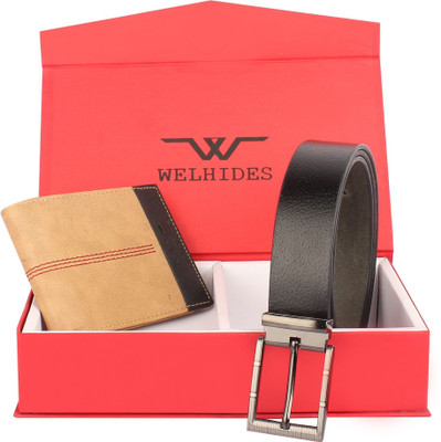 

WELHIDES Wallet, Belt Combo(Brown)