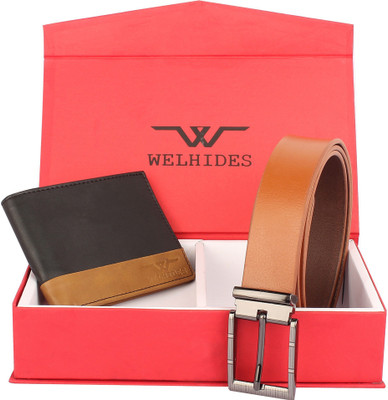 

WELHIDES Wallet, Belt Combo(Black)