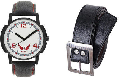 

Martell Belt, Analog Watch Combo(Black)